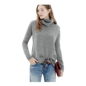 Madewell The Always Turtleneck Sweater Gray Lambs Wool Cozy Slouchy Women's XS